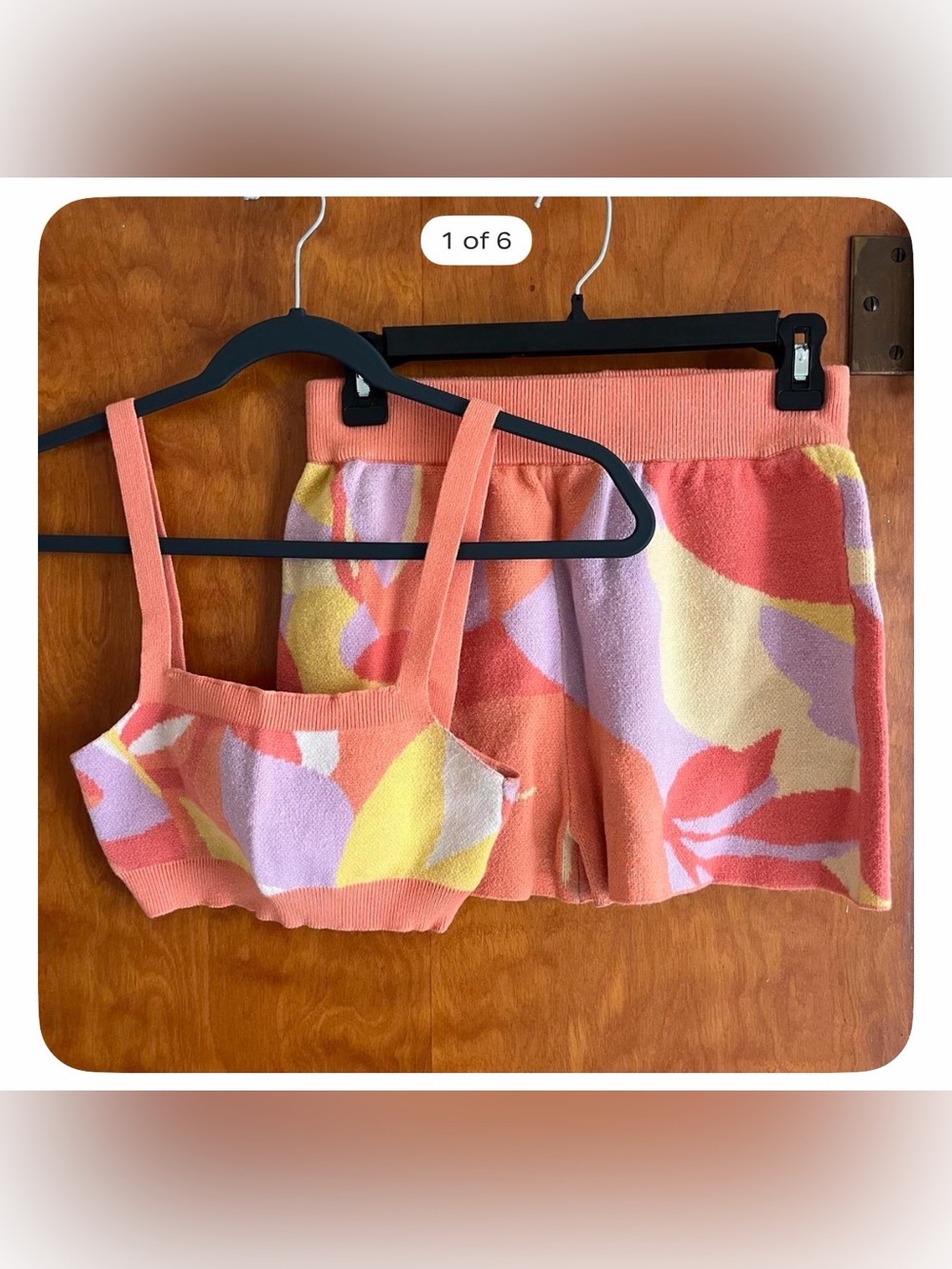 Peppermayo Coral-Orange Knit Set